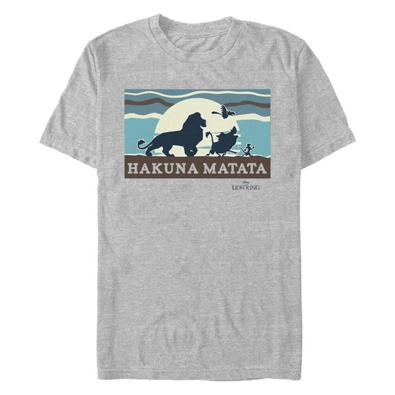 Men's Lion King Hakuna Matata Family Silhouette  Graphic T-Shirt