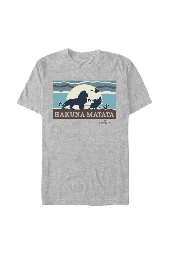 Men's Lion King Hakuna Matata Family Silhouette  Graphic T-Shirt