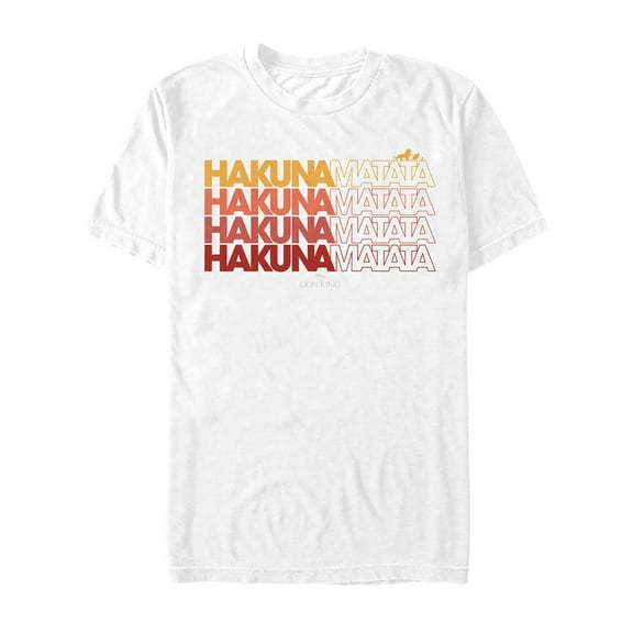 Men's Lion King Hakuna Matata Repeat  Graphic Tee White Medium