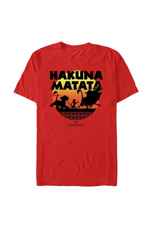 Men's Lion King Hakuna Matata Sunset Circle  Graphic T-Shirt