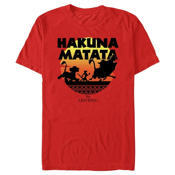 Men's Lion King Hakuna Matata Sunset Circle Graphic T-Shirt