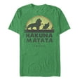 thumbnail image 1 of Men's Lion King Hakuna Matata Sunset Strut  Graphic Tee Kelly Heather Medium, 1 of 3