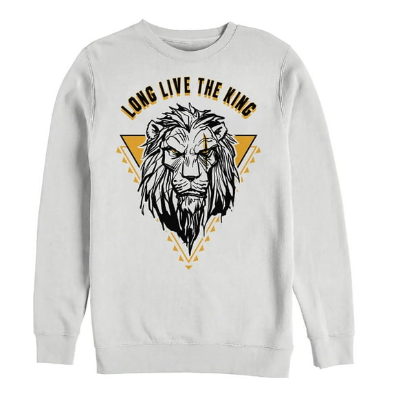 Men's Lion King Live Scar  Sweatshirt White 2X Large