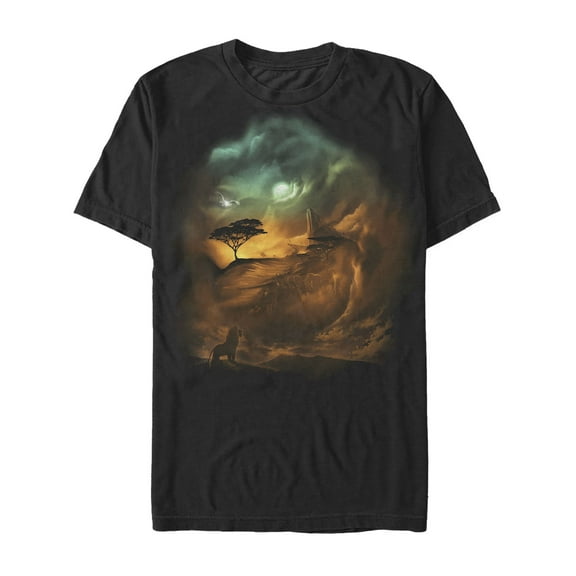 Men's Lion King Majestic Visitor Graphic Tee Black Large