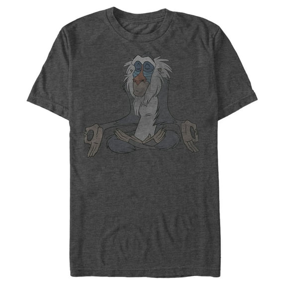 Men's Lion King Meditating Rafiki Graphic Tee Charcoal Heather Large