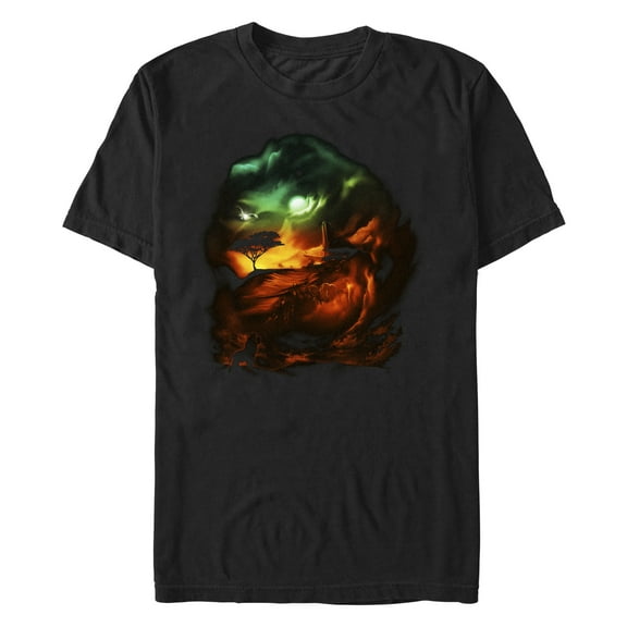 Men's Lion King Mufasa Abstract Scene Graphic T-Shirt
