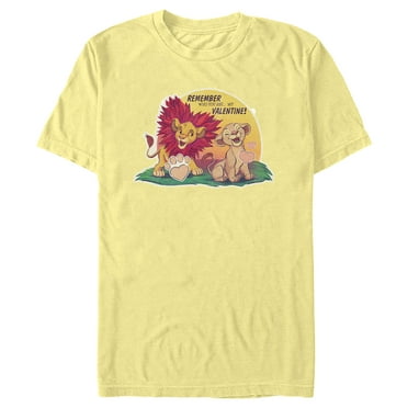 Men's Lion King Nala and Simba You Are My Valentine  Graphic Tee Banana Large