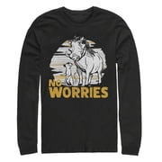 Mens Lion King No Worries Besties Long Sleeve Shirt Black X Large