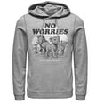 thumbnail image 1 of Men's Lion King No Worries Cartoon  Pull Over Hoodie Athletic Heather X Large, 1 of 3