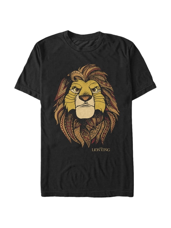 Men's Lion King Noble Simba Graphic Tee Black 2X Large
