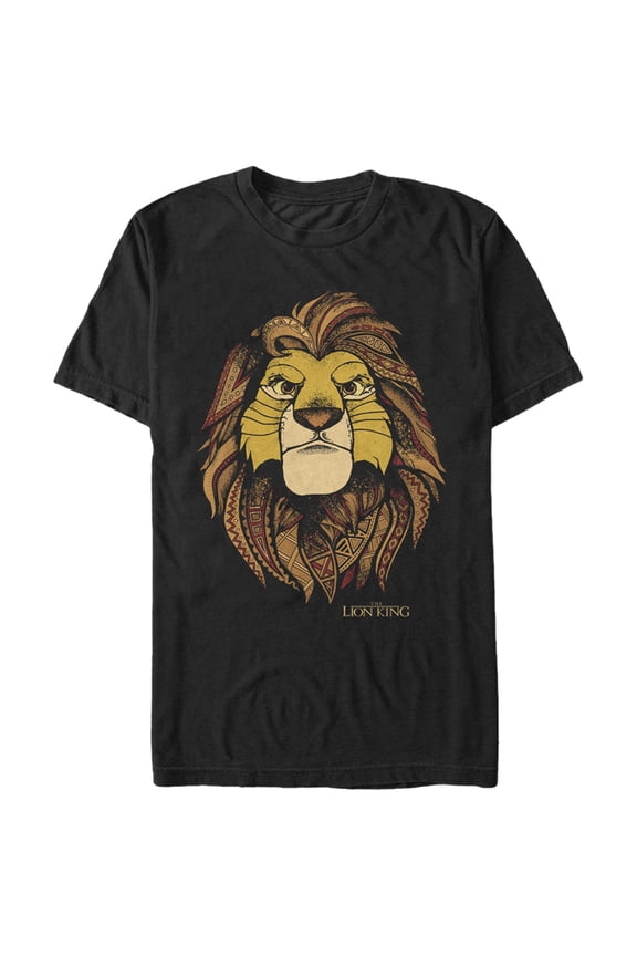 Men's Lion King Noble Simba Graphic Tee Black 2X Large