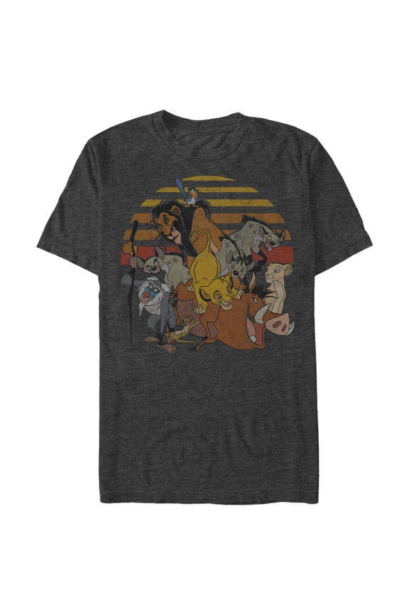 Men's Lion King Pride Land Family Graphic Tee Charcoal Heather Small
