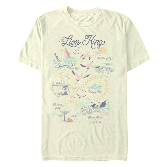 Men's Lion King Pride Land Map Graphic T-Shirt