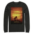thumbnail image 1 of Men's Lion King Pride Rock Movie Poster Long Sleeve Shirt Black 2X Large, 1 of 3