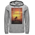 thumbnail image 1 of Men's Lion King Pride Rock Movie Poster  Pull Over Hoodie Athletic Heather Small, 1 of 3