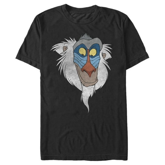 Men's Lion King Rafiki Face  Graphic Tee Black 4X Large