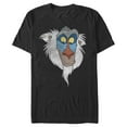 thumbnail image 1 of Men's Lion King Rafiki Face  Graphic Tee Black 5X Large, 1 of 3
