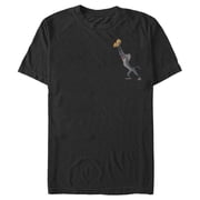 Mens Lion King Rafiki Simba Badge Graphic Tee Black X Large