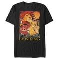 thumbnail image 1 of Men's Lion King Retro Distressed Friends  Graphic Tee Black 2X Large, 1 of 4