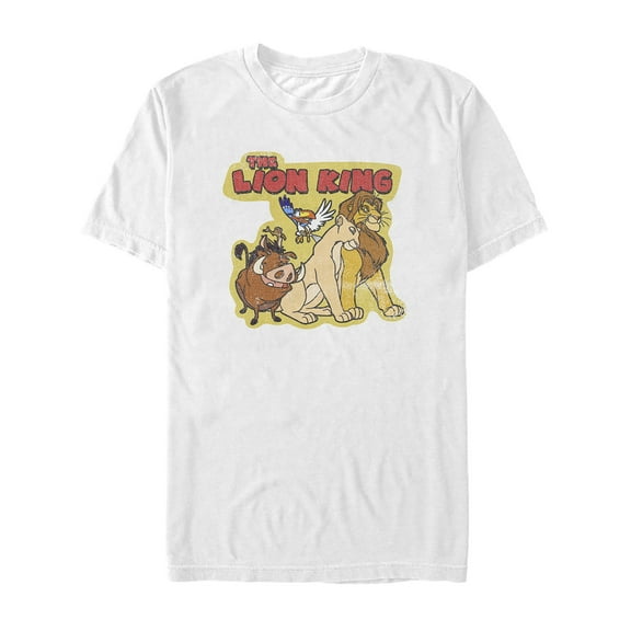 Men's Lion King Retro Family Graphic Tee White Medium
