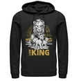 thumbnail image 1 of Men's Lion King Savannah Sunset Crew  Pull Over Hoodie Black Medium, 1 of 3