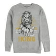 thumbnail image 1 of Men's Lion King Savannah Sunset Crew Sweatshirt Athletic Heather Small, 1 of 3