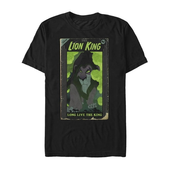 Men's Lion King Scar Retro Villain Graphic Tee Black X Large