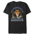thumbnail image 1 of Men's Lion King Scar Surrounded By Idiots Sunset Graphic Tee Black Small, 1 of 4