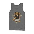 thumbnail image 1 of Men's Lion King Scar Surrounded By Idiots Tattoo  Tank Top Charcoal 2X Large, 1 of 3