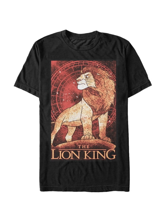 Men's Lion King Simba Art Graphic Tee Black Large