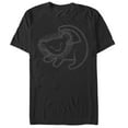 thumbnail image 1 of Men's Lion King Simba Cave Painting  Graphic Tee Black X Large, 1 of 4