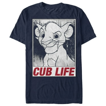 Men's Lion King Simba Cub Life  Graphic Tee Navy Blue X Large