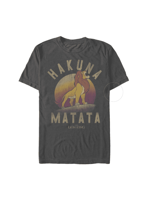 Men's Lion King Simba Hakuna Matata Graphic Tee Charcoal Heather X Large