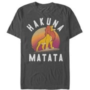 Men's Lion King Simba Hakuna Matata Graphic Tee Charcoal Medium