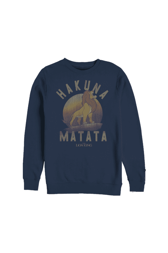 Men's Lion King Simba Hakuna Matata Sweatshirt Navy Blue Small