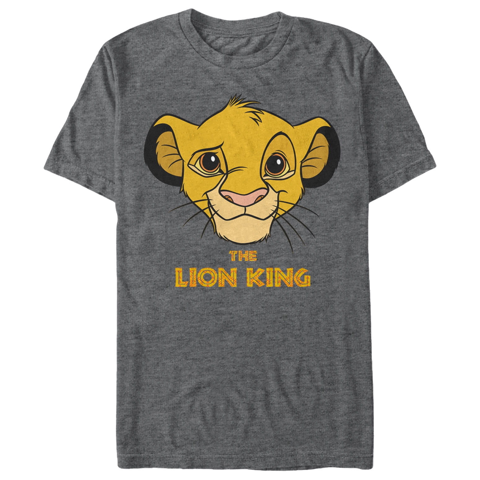 Men's Lion King Simba Logo Graphic Tee Charcoal Heather 2X Large ...