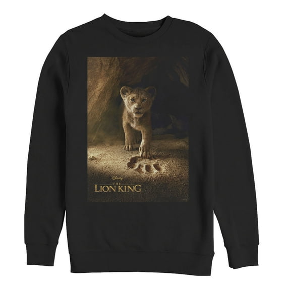 Men's Lion King Simba Paw Movie Poster Sweatshirt Black Large