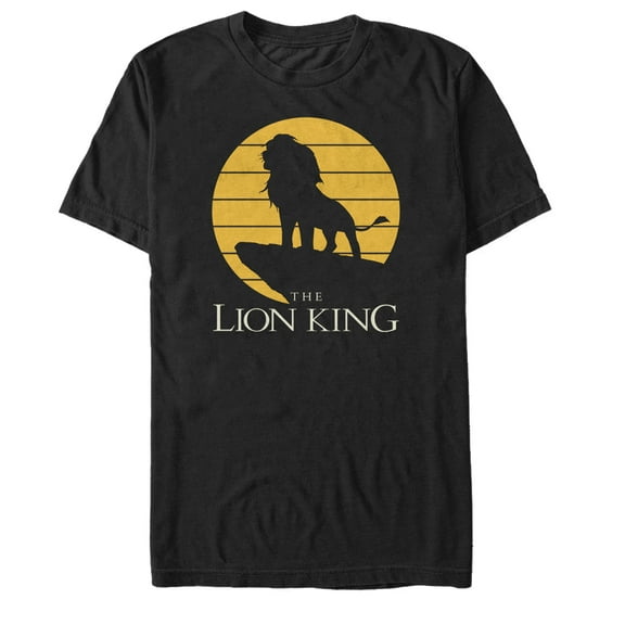 Men's Lion King Simba Pride Rock  Graphic Tee Black Small