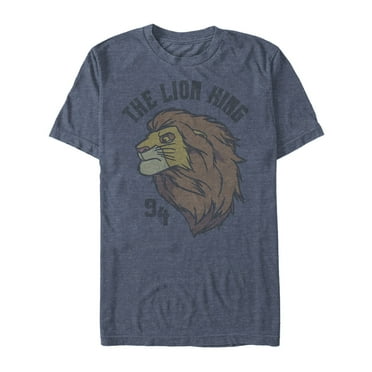 Men's Lion King Simba Profile 94  Graphic Tee Navy Blue Heather Small