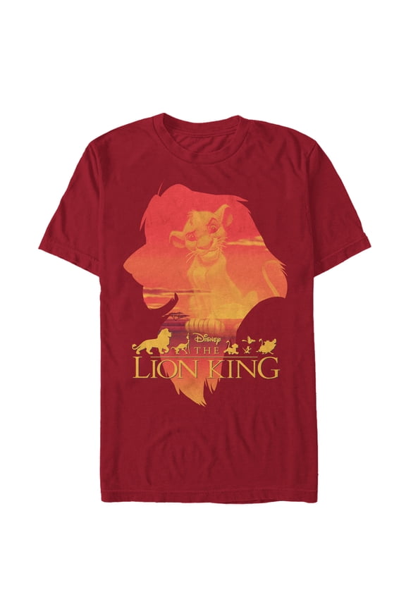 Men's Lion King Simba Profile Graphic Tee Cardinal Medium