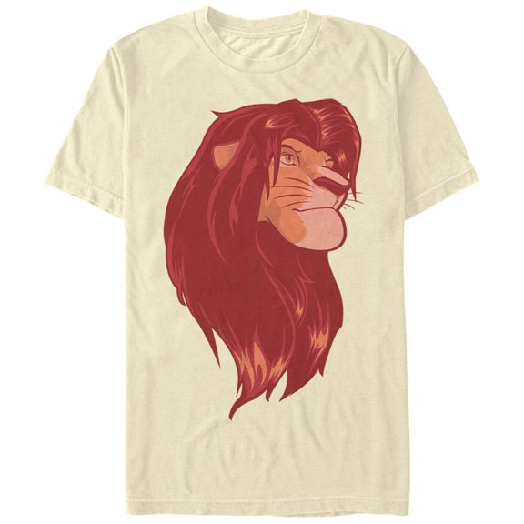 Men's Lion King Simba Rules Graphic Tee Cream 3X Large