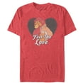 thumbnail image 1 of Men's Lion King Simba and Nala Valentine Feel the Love  Graphic Tee Red Heather X Large, 1 of 4