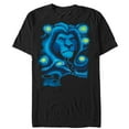 thumbnail image 1 of Men's Lion King Starry Night Mufasa Graphic Tee Black 5X Large, 1 of 4