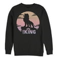 thumbnail image 1 of Men's Lion King Sunset Pride Rock Pose  Sweatshirt Black Medium, 1 of 3
