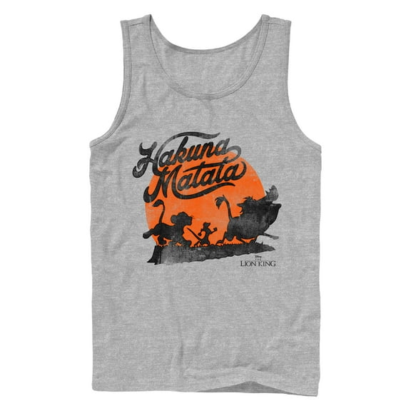 Men's Lion King Sunset Trio Silhouette  Tank Top