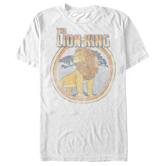Men's Lion King Vintage Mufasa Graphic Tee White Large