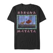 Mens Lion King Waterfall Hakuna Matata Graphic Tee Black 2X Large