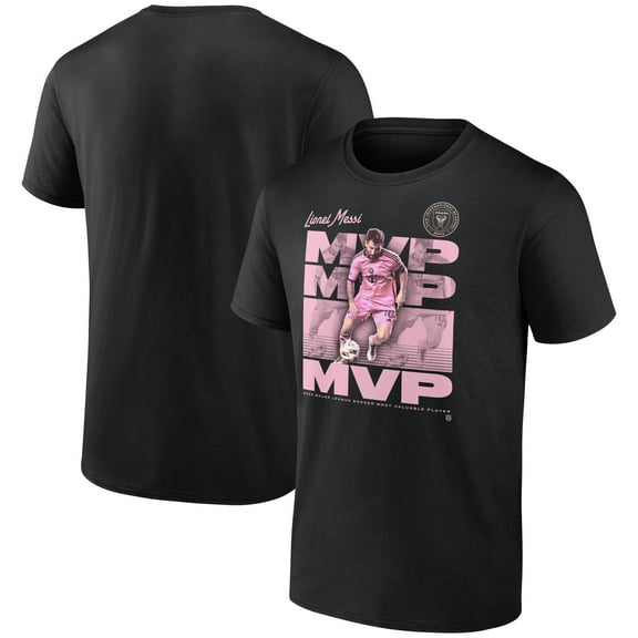 Men's Lionel Messi Black Inter Miami CF 2024 MLS League MVP T-Shirt