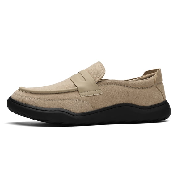 Men's Loafer Shoes Slip‑On Casual Dress Loafers with Strap Detail and Wavy Outsole for Daily Business‑Casual and Everyday Use