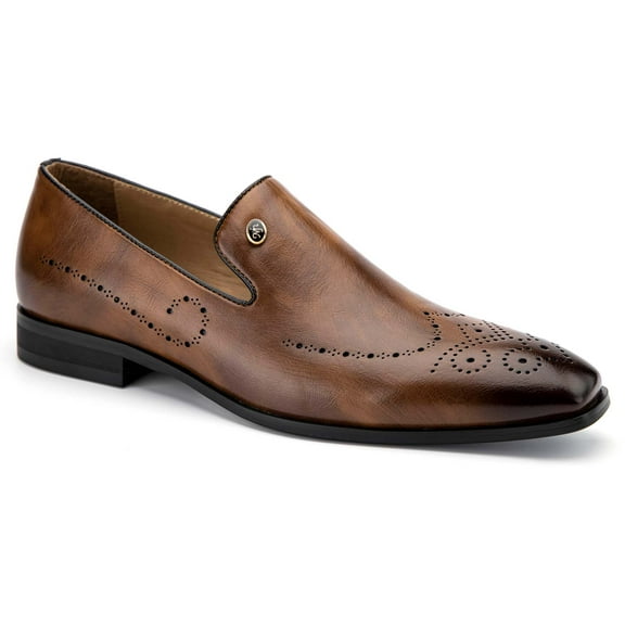 Men's Loafers Mens Classic Fashion Luxury for Men Dress Shoes, Brown-03, 12 US